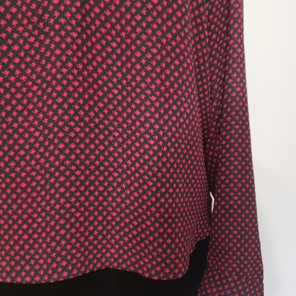 Halogen Black & Pink Long Sleeve 1/4 Zip Front Top Small - Picture 9 of 12